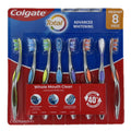 Colgate Total Advanced Whitening Whole Mouth Clean Toothbrush, 8 Count (Medium)